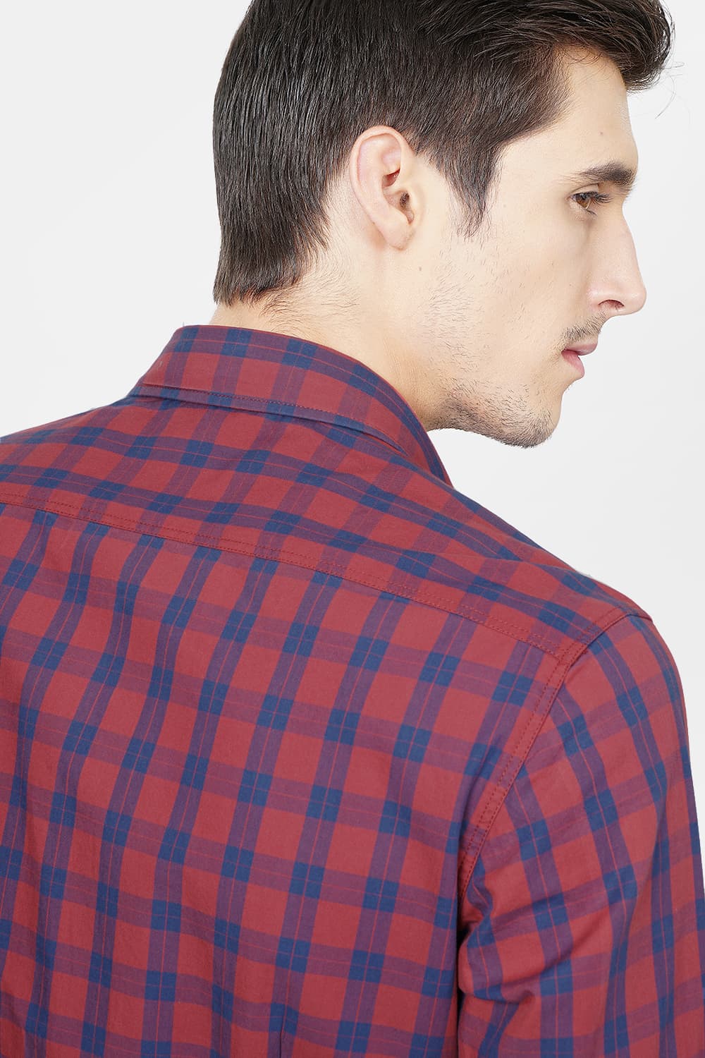 BASICS SLIM FIT CHECKS SHIRT