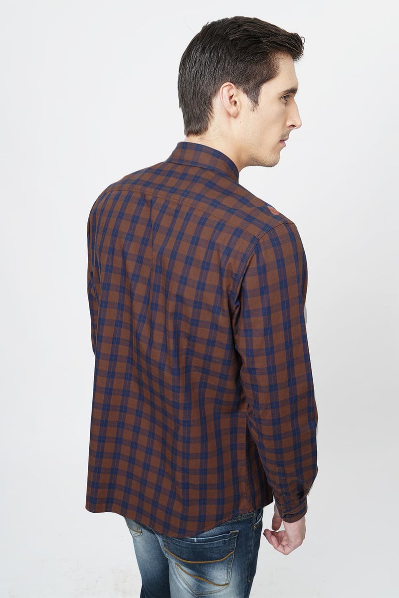 BASICS SLIM FIT CHECKS SHIRT