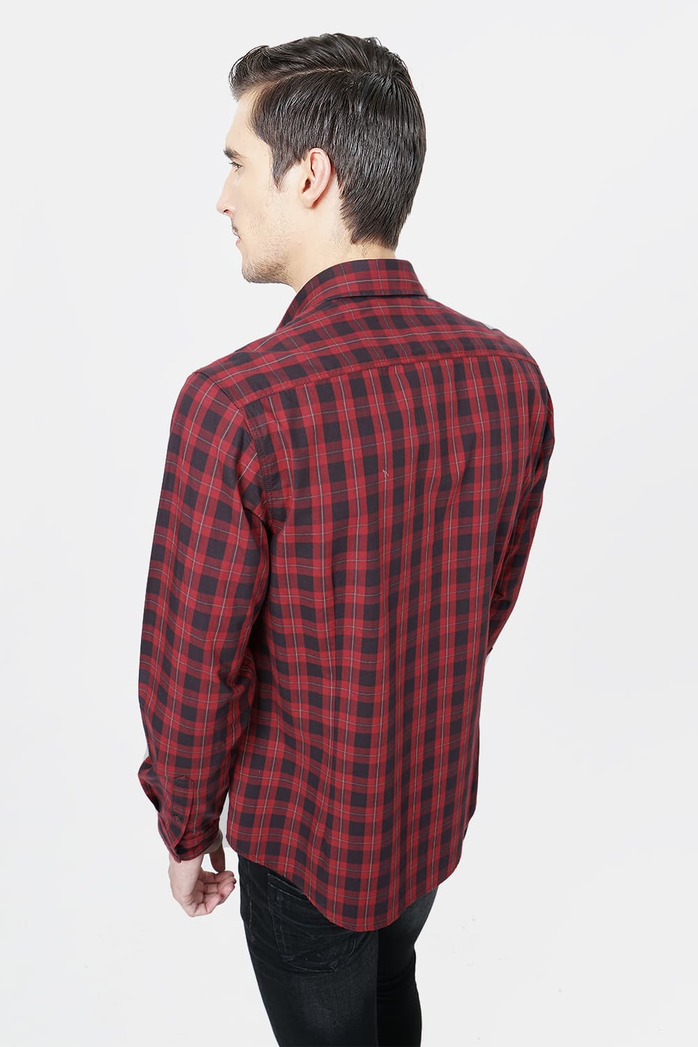 BASICS SLIM FIT CHECKS SHIRT