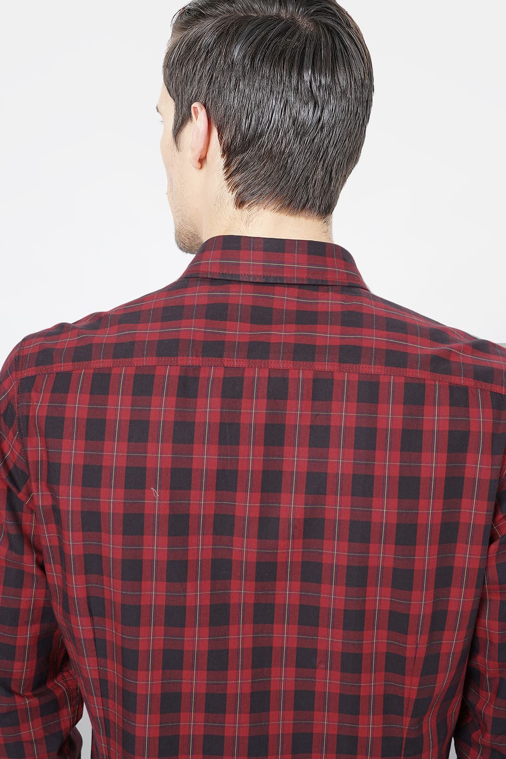 BASICS SLIM FIT CHECKS SHIRT