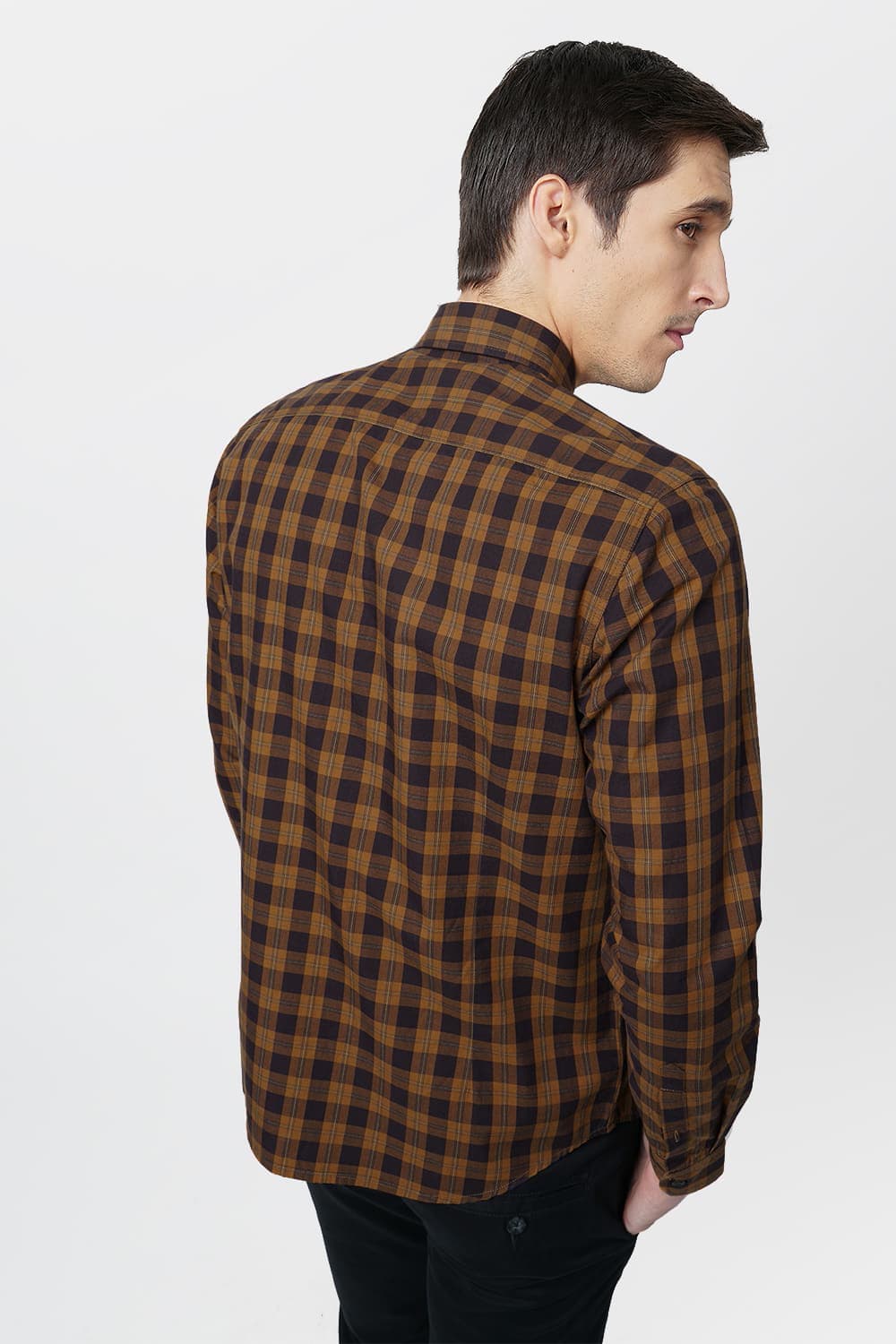 BASICS SLIM FIT CHECKS SHIRT