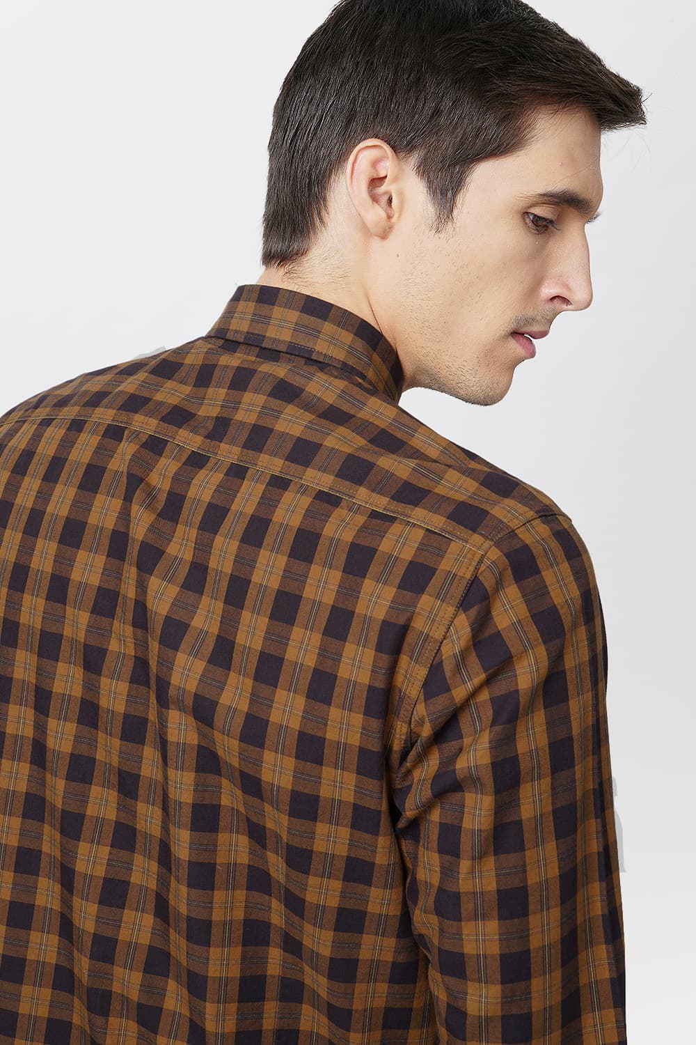 BASICS SLIM FIT CHECKS SHIRT