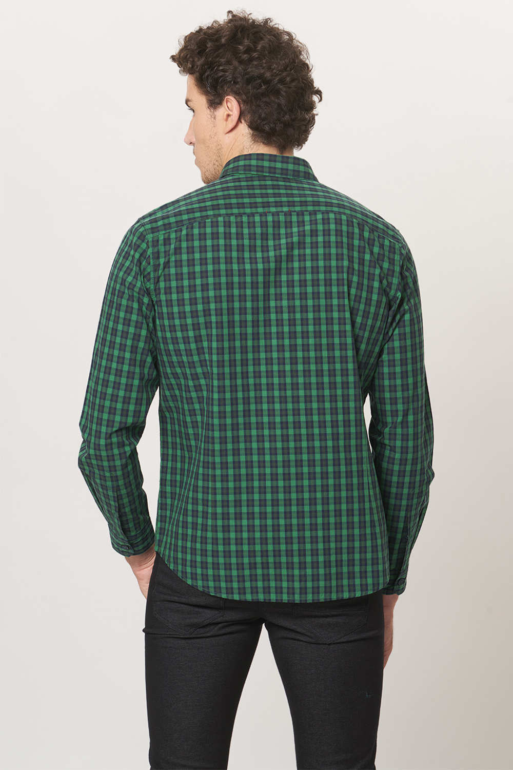 BASICS SLIM FIT CHECKS SHIRT