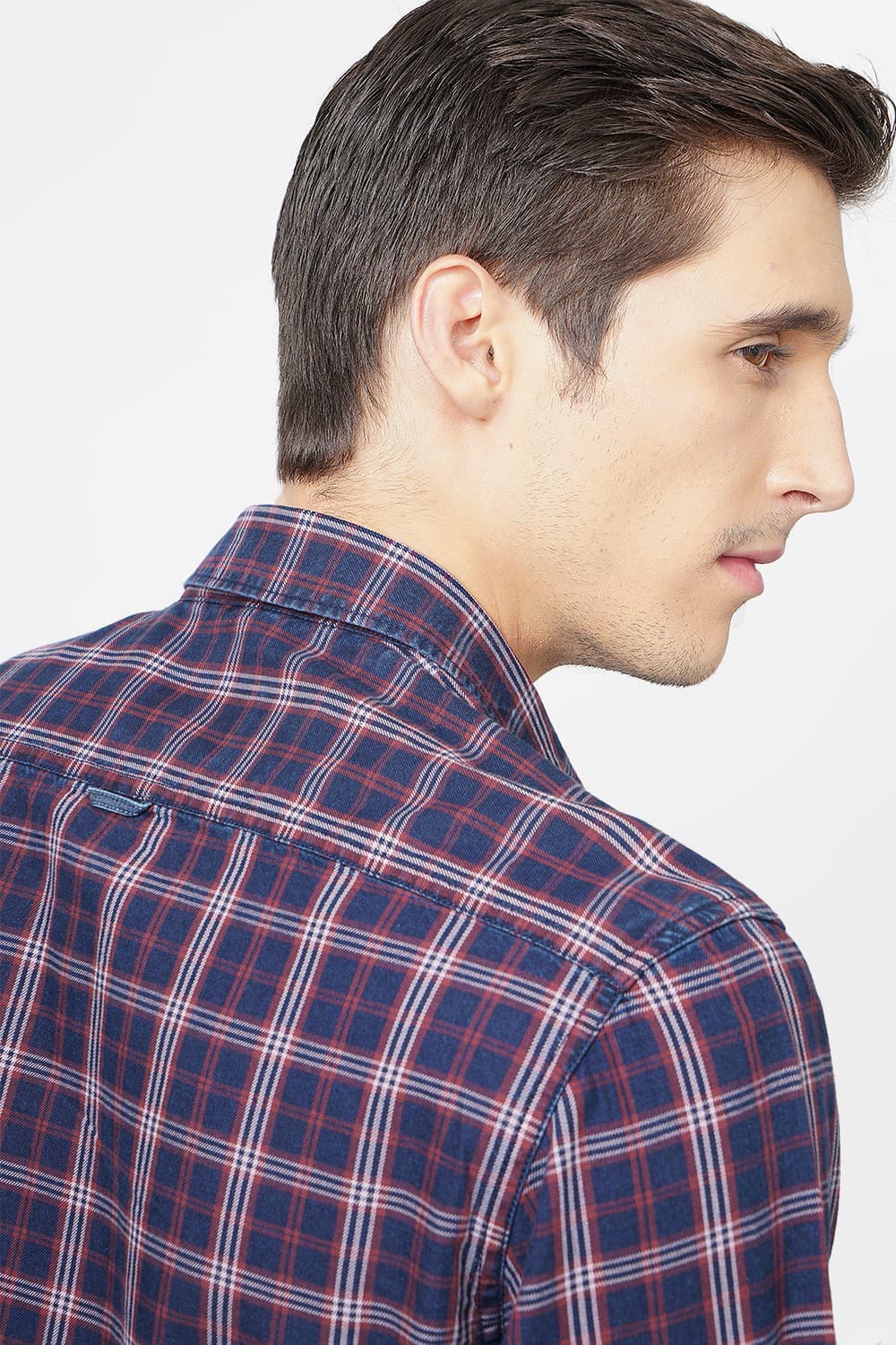 BASICS SLIM FIT CHECKS SHIRT