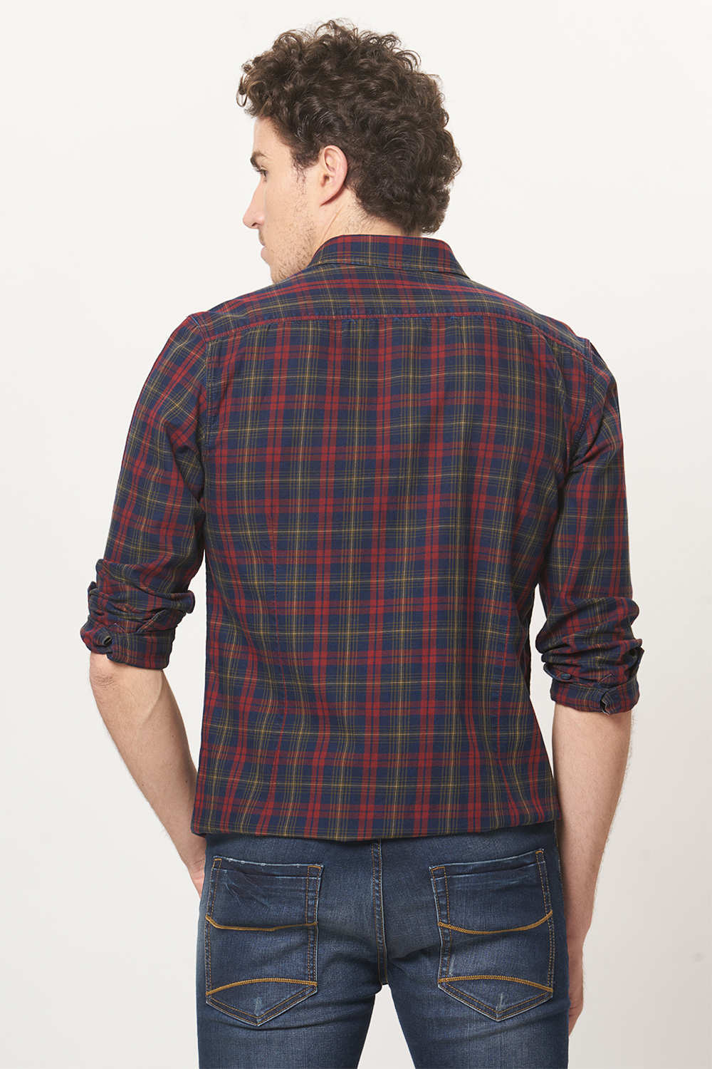 BASICS SLIM FIT CHECKS SHIRT