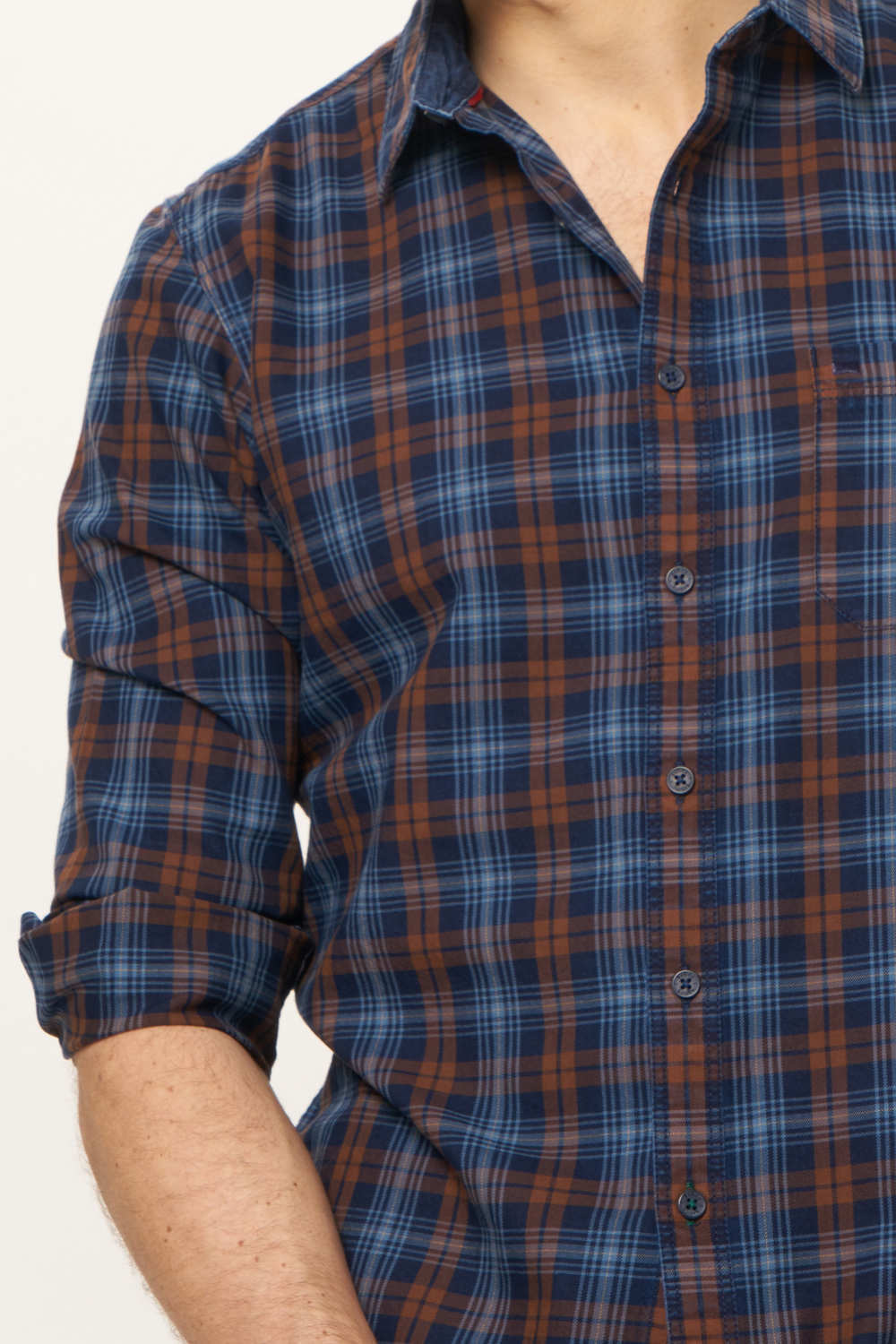 BASICS SLIM FIT CHECKS SHIRT