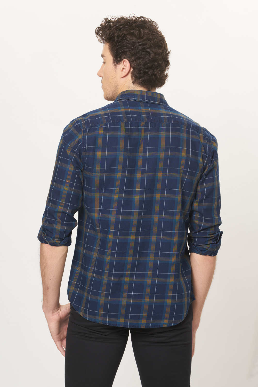 BASICS SLIM FIT CHECKS SHIRT