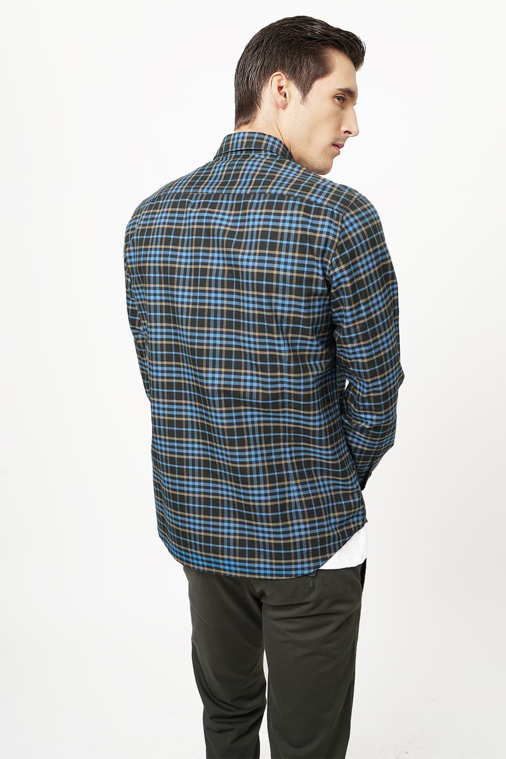 BASICS SLIM FIT CHECKS SHIRT