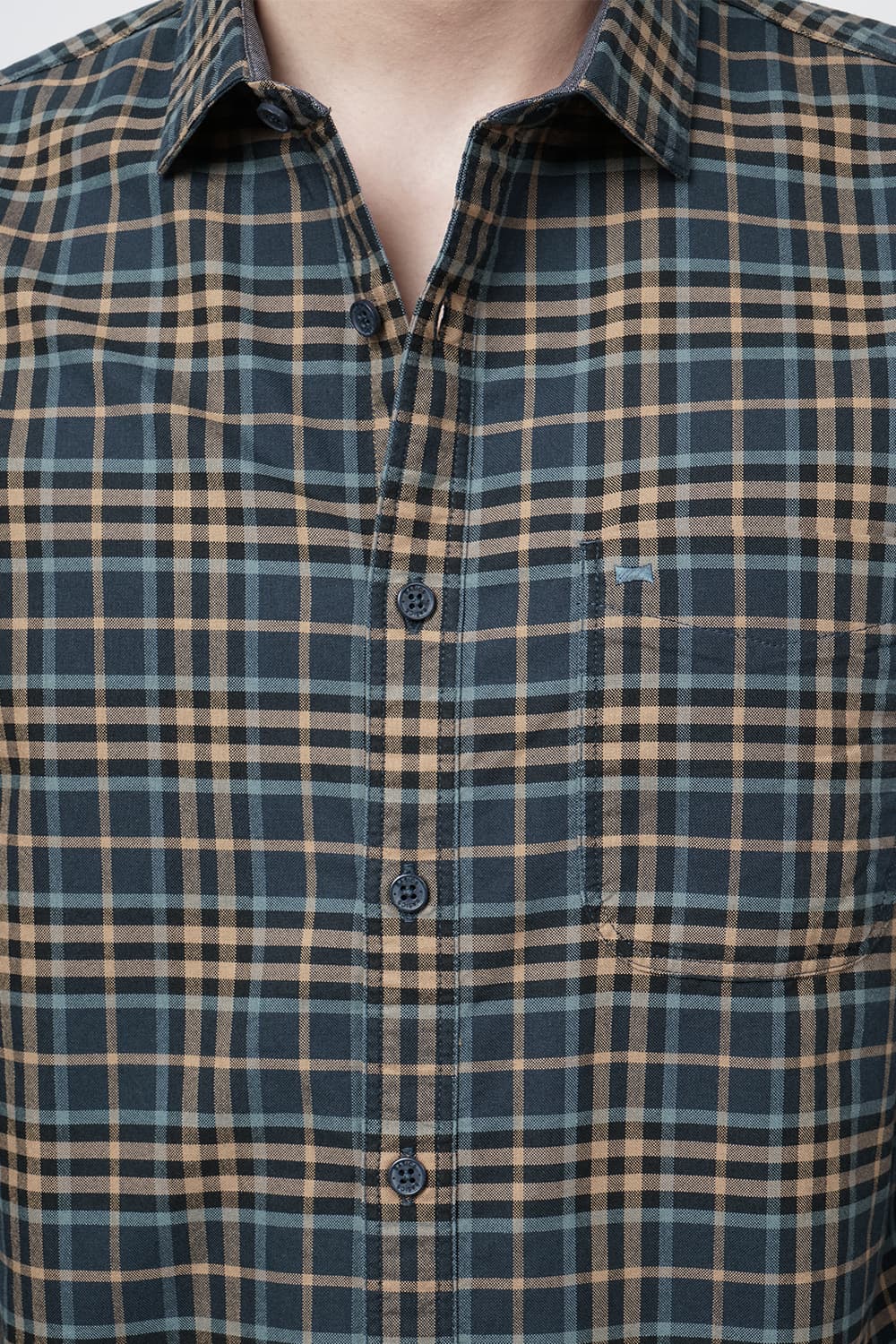 BASICS SLIM FIT CHECKS SHIRT