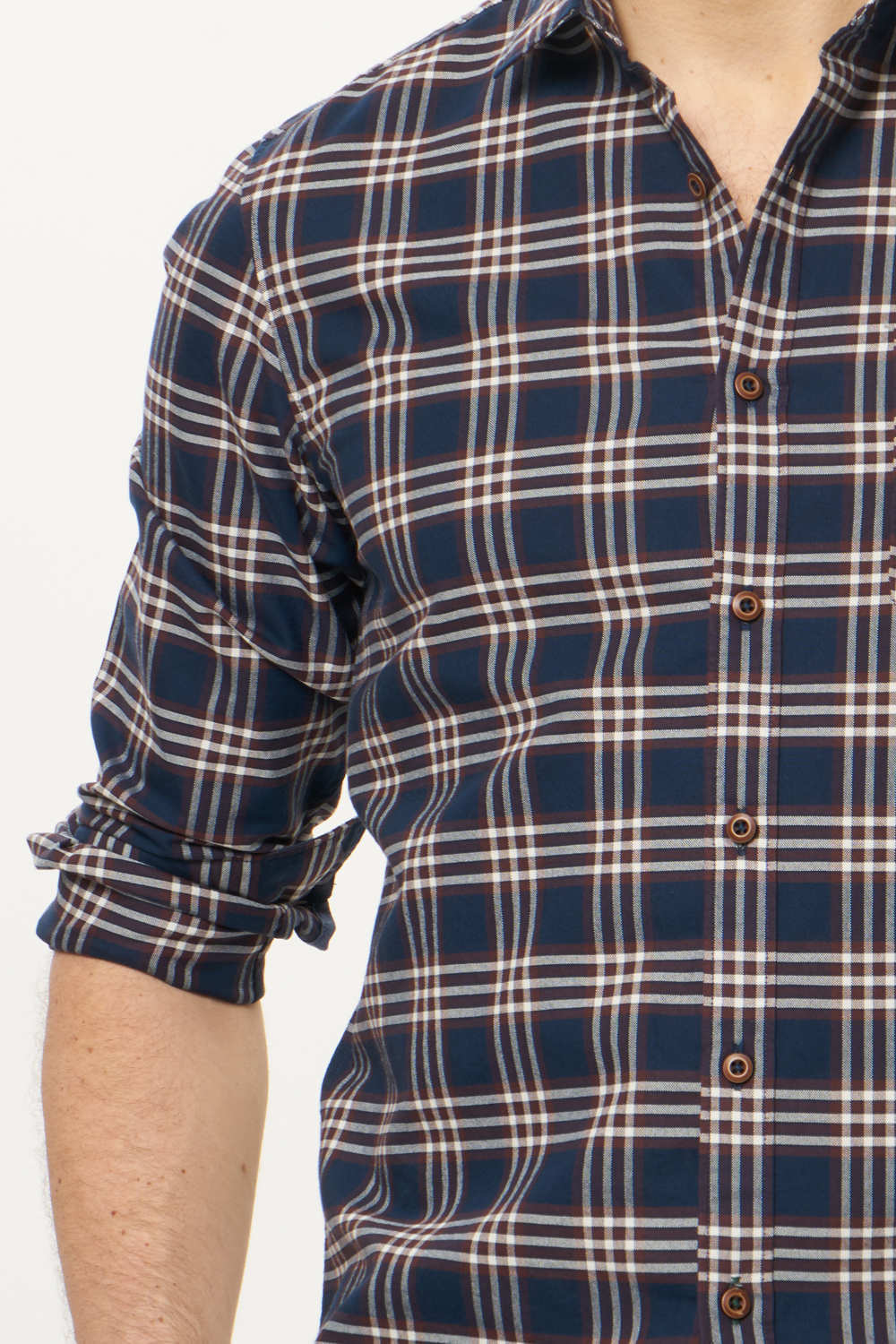 BASICS SLIM FIT CHECKS SHIRT