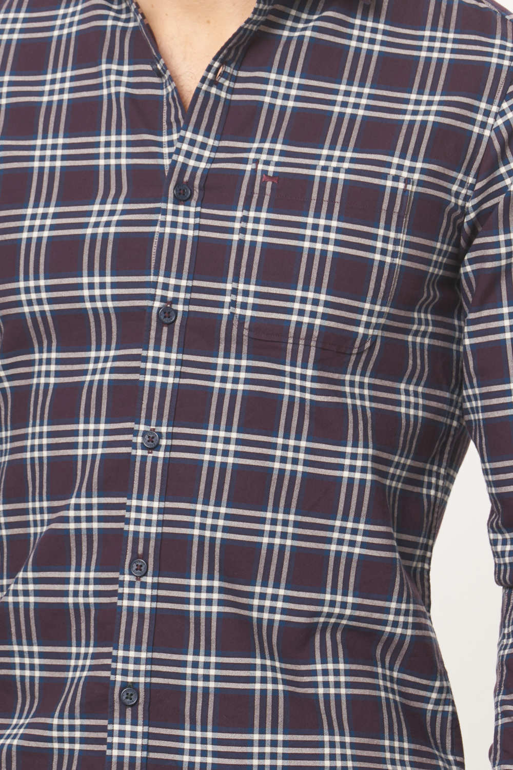 BASICS SLIM FIT CHECKS SHIRT