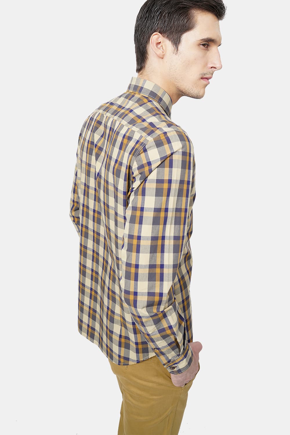 BASICS SLIM FIT CHECKS SHIRT