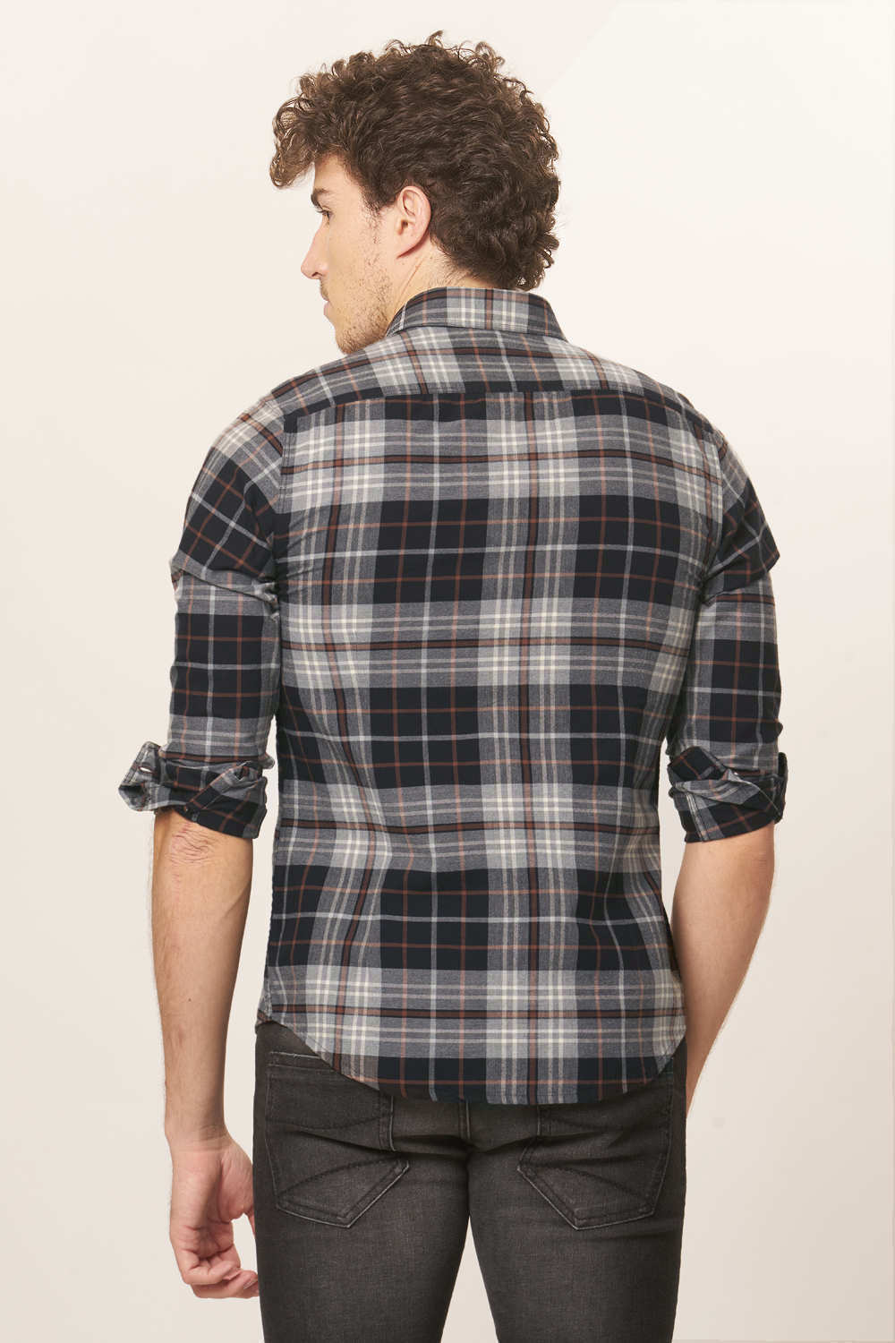 BASICS SLIM FIT CHECKS SHIRT