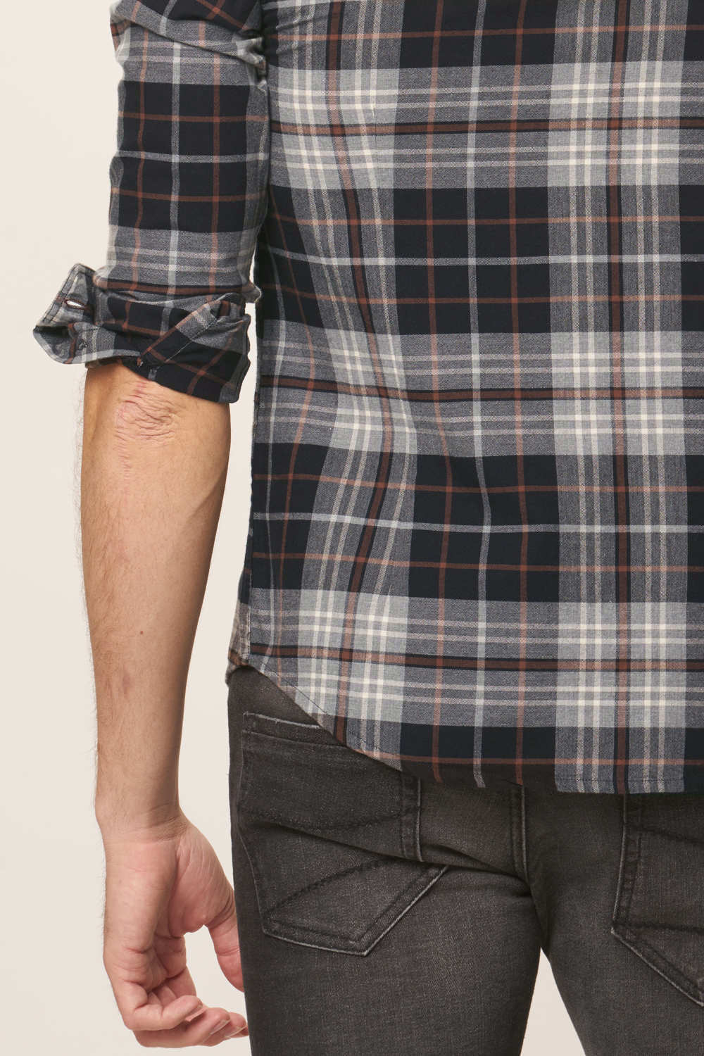 BASICS SLIM FIT CHECKS SHIRT