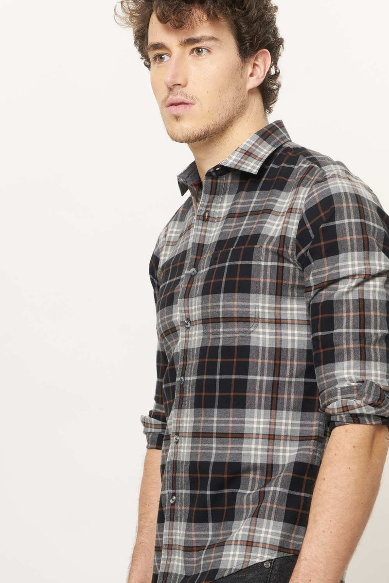 BASICS SLIM FIT CHECKS SHIRT