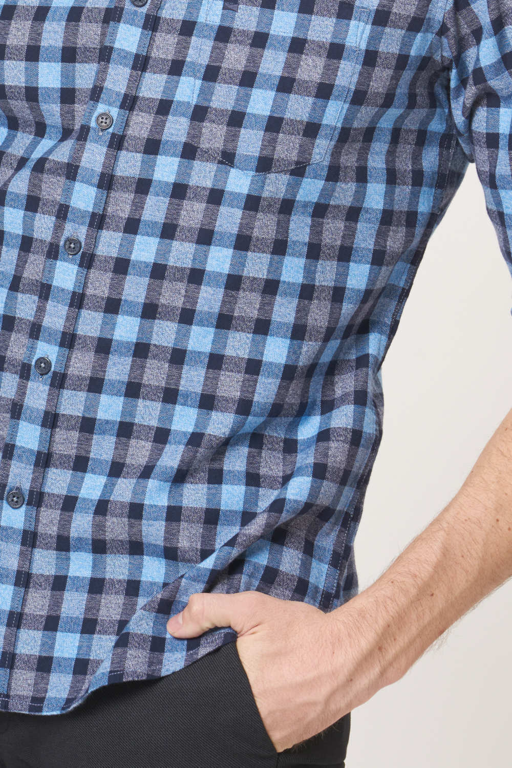 BASICS SLIM FIT CHECKS SHIRT