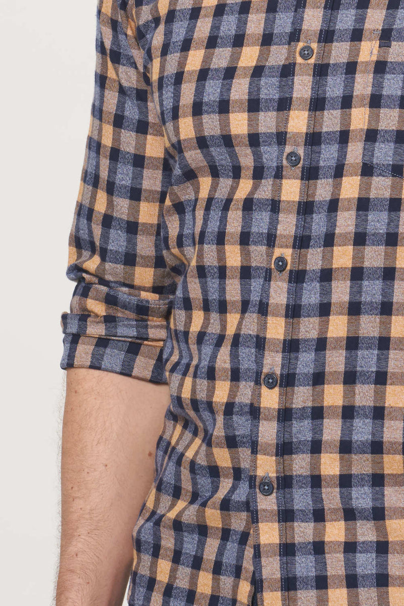 BASICS SLIM FIT CHECKS SHIRT