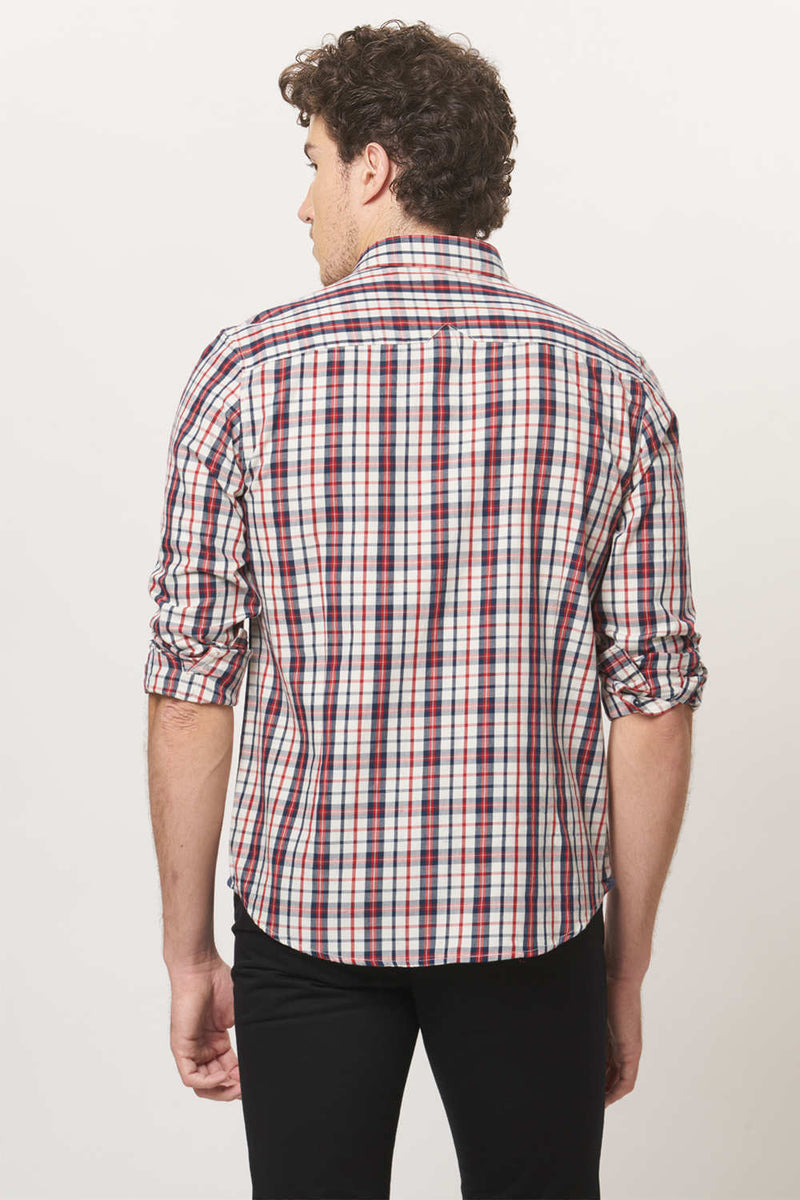 BASICS SLIM FIT CHECKS SHIRT