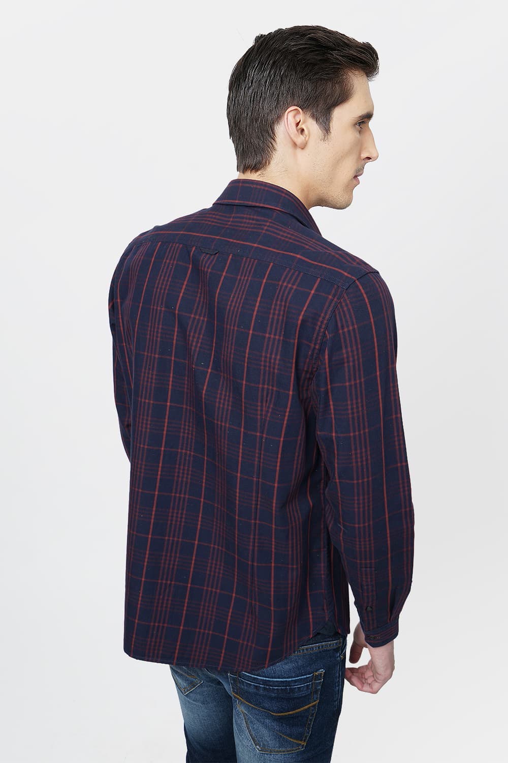 BASICS SLIM FIT CHECKS SHIRT