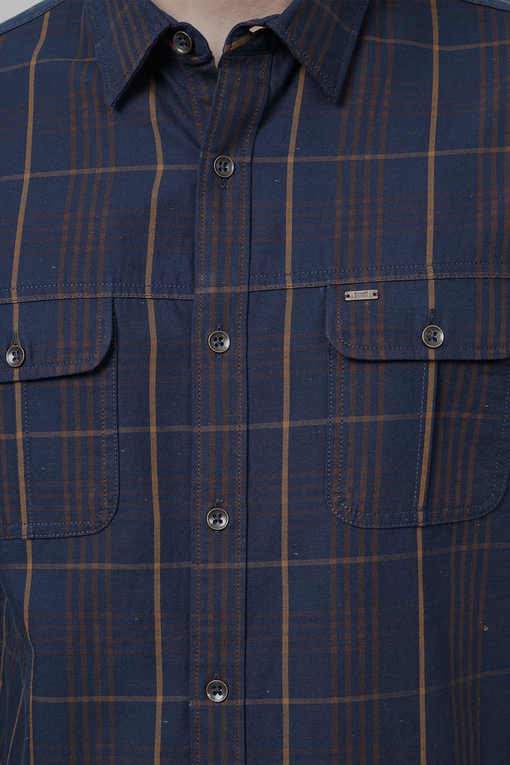 BASICS SLIM FIT CHECKS SHIRT