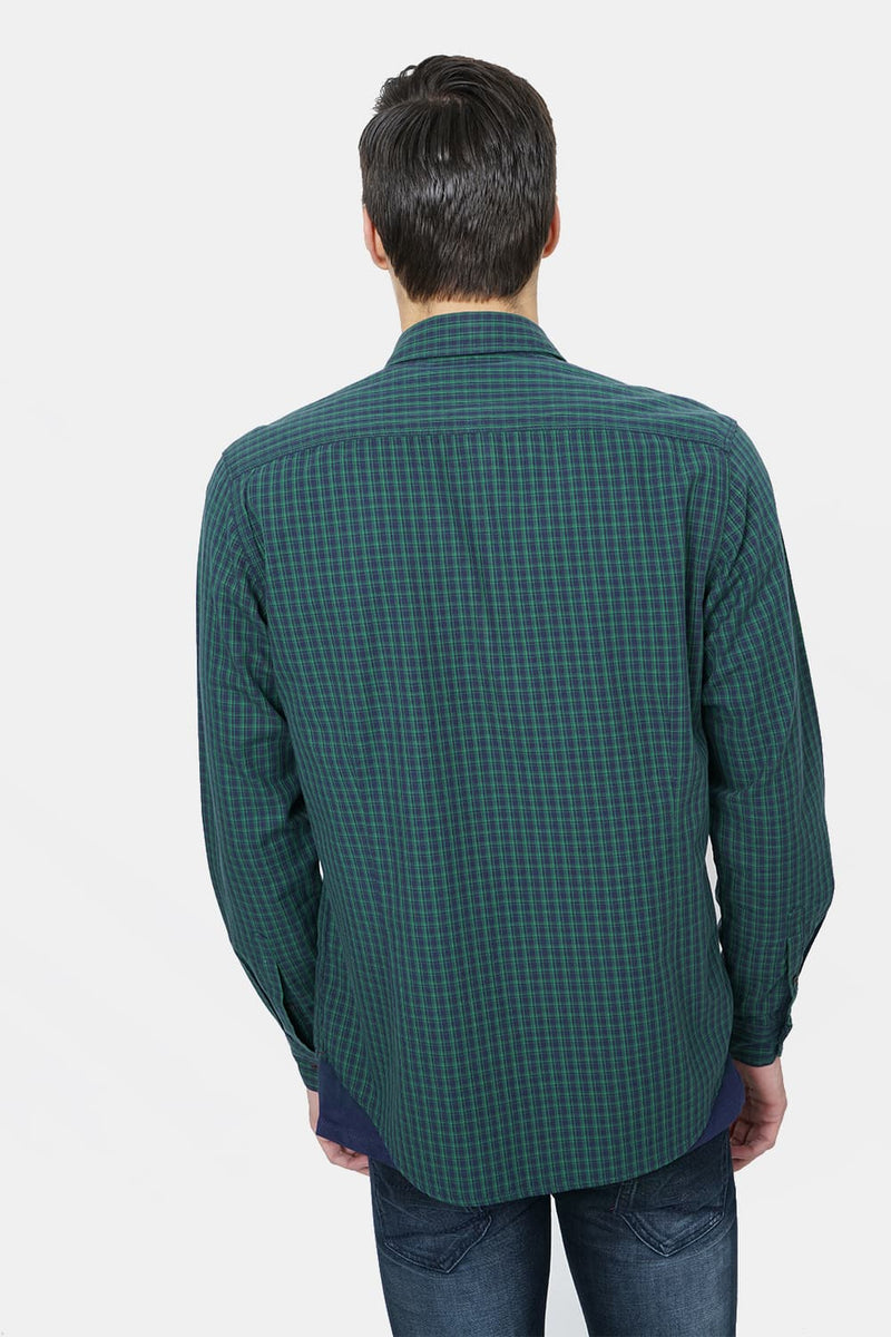 BASICS SLIM FIT CHECKS SHIRT