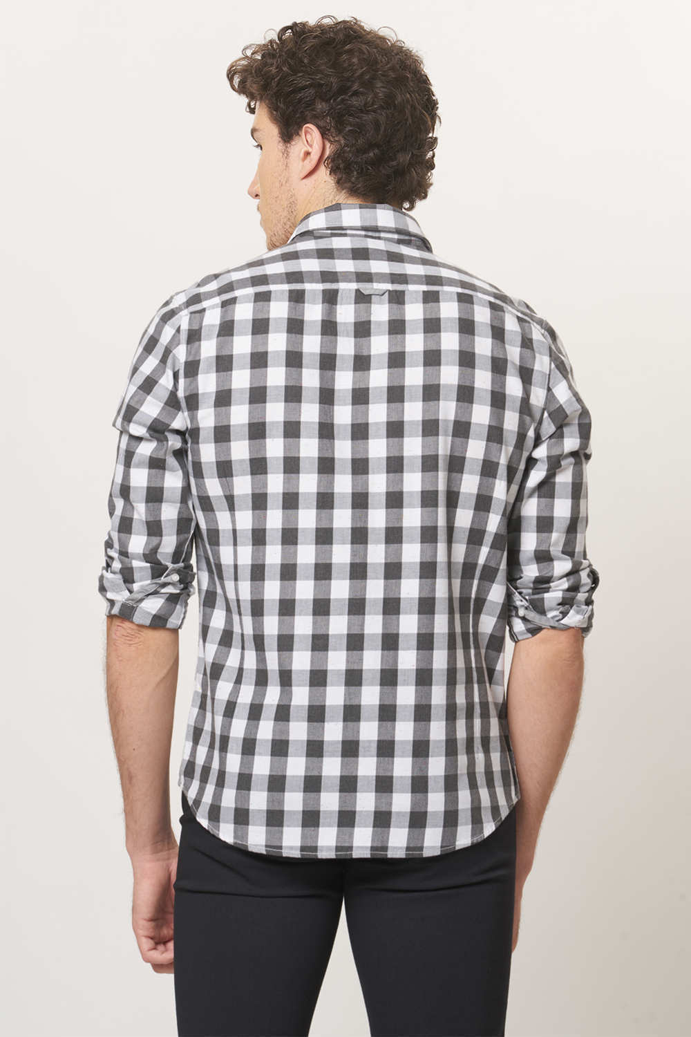 BASICS SLIM FIT CHECKS SHIRT