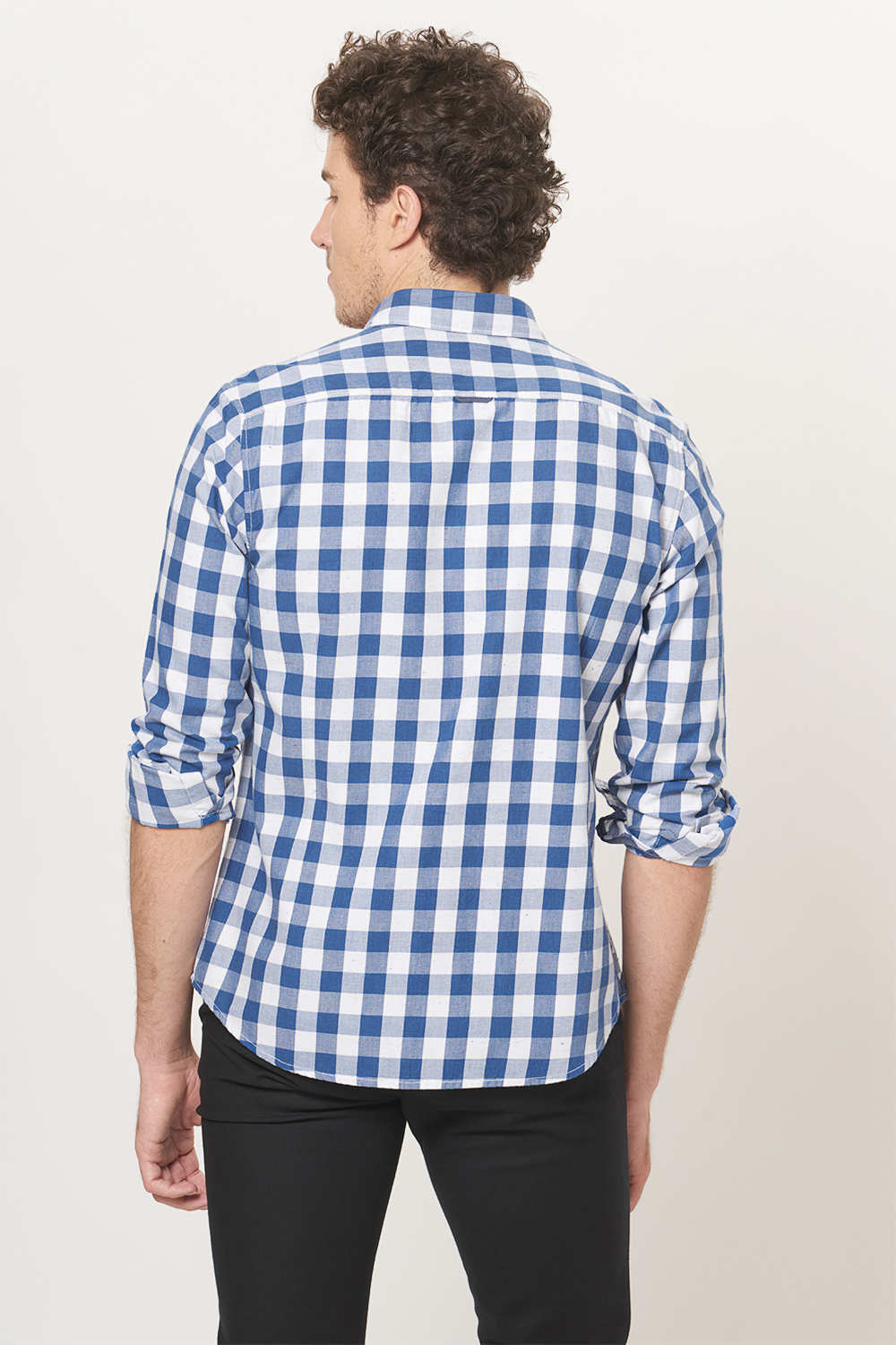 BASICS SLIM FIT CHECKS SHIRT