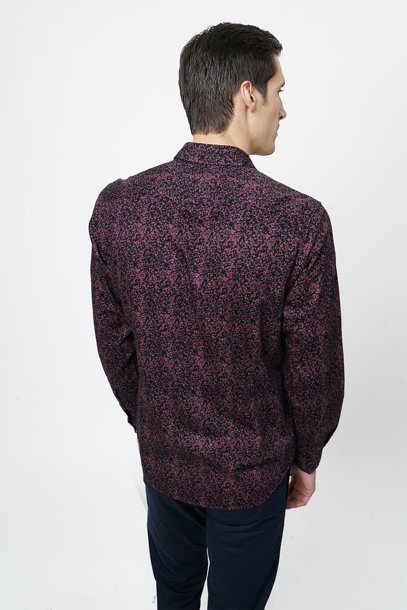 BASICS SLIM FIT PRINTED SHIRT