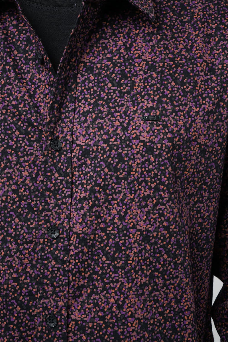 BASICS SLIM FIT PRINTED SHIRT