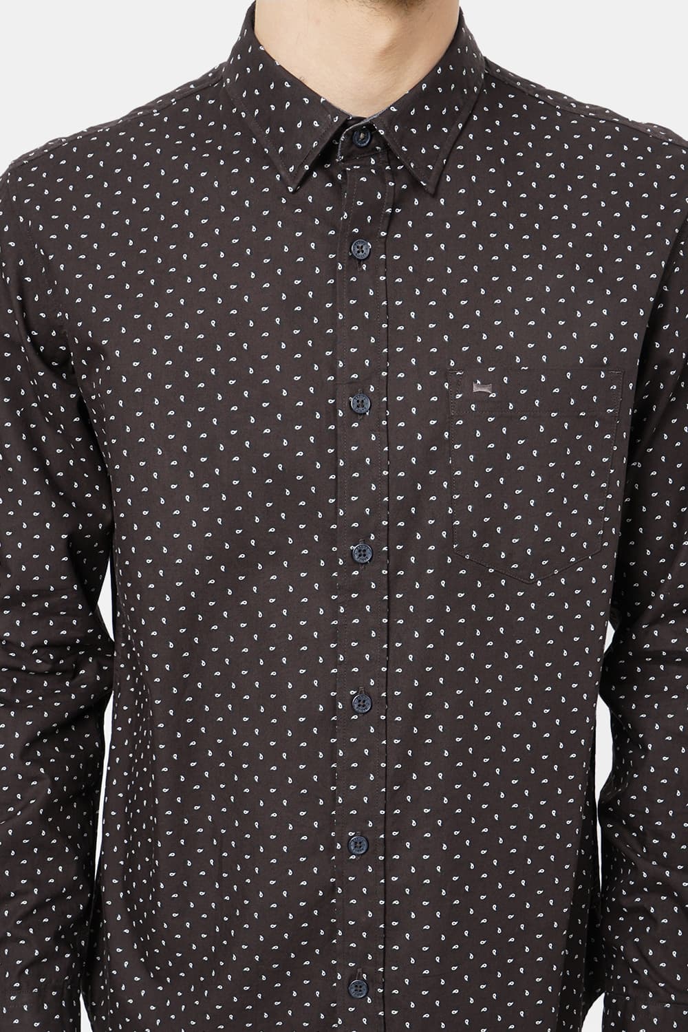 BASICS SLIM FIT PRINTED SHIRT