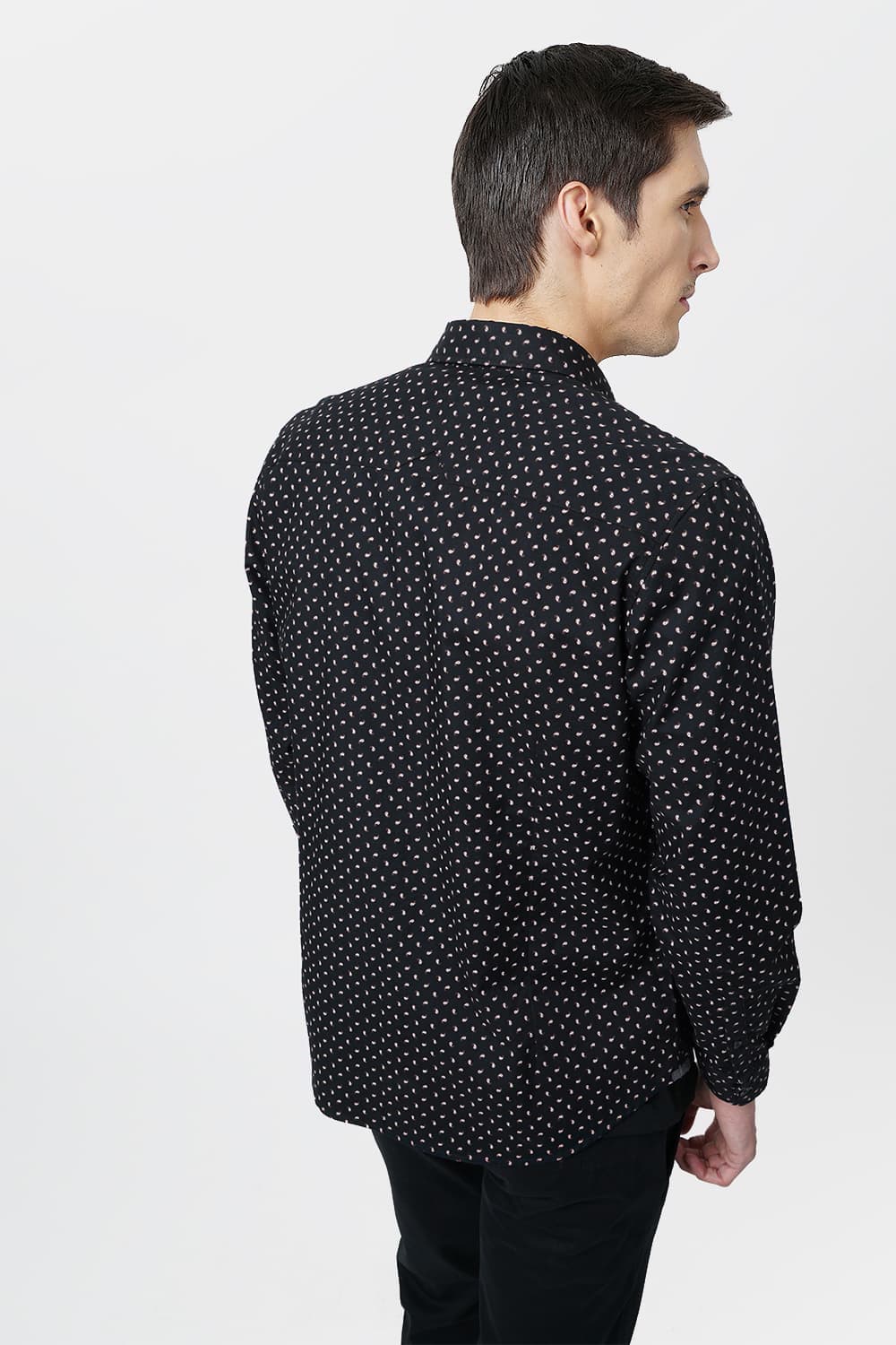 BASICS SLIM FIT PRINTED SHIRT