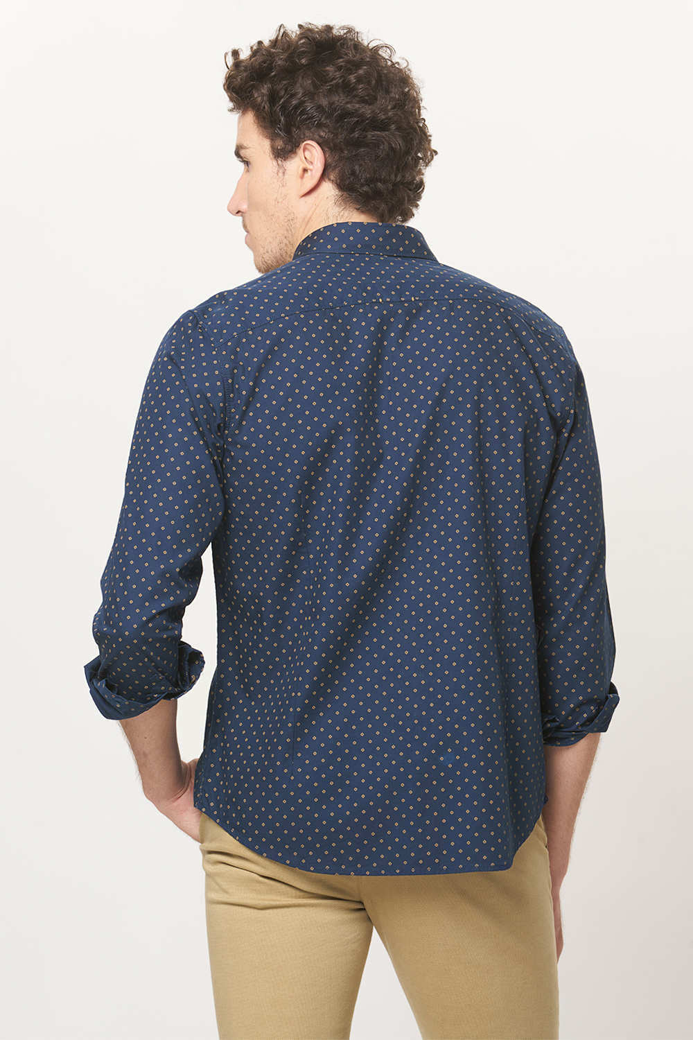 BASICS SLIM FIT PRINTED SHIRT