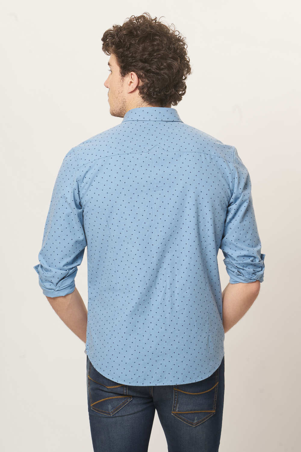 BASICS SLIM FIT PRINTED SHIRT