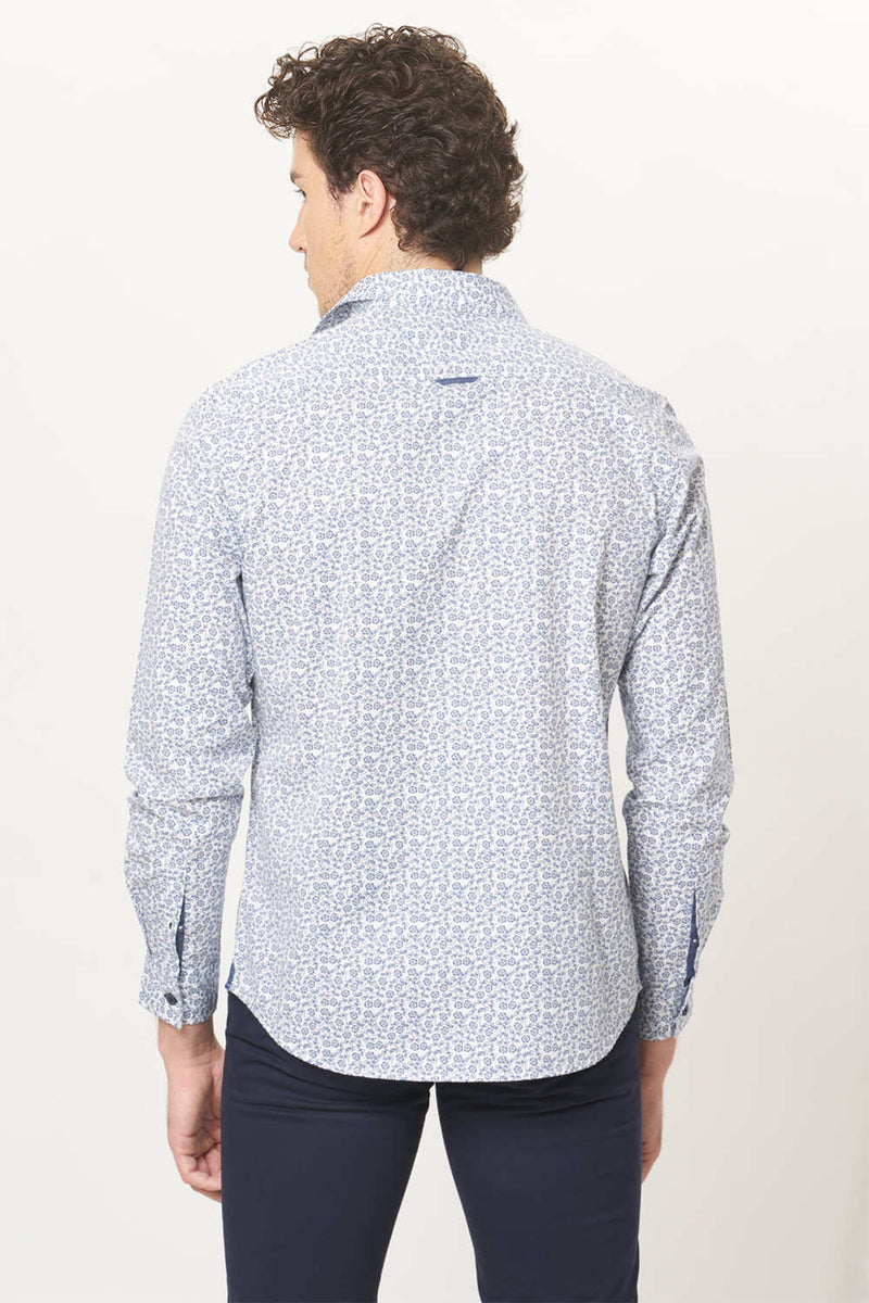 BASICS SLIM FIT PRINTED SHIRT