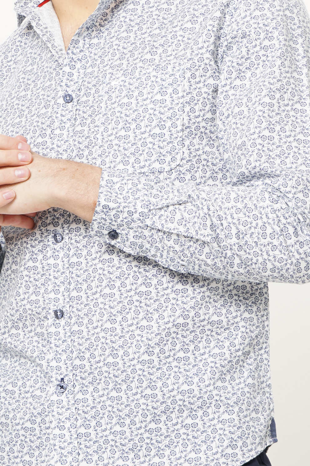 BASICS SLIM FIT PRINTED SHIRT