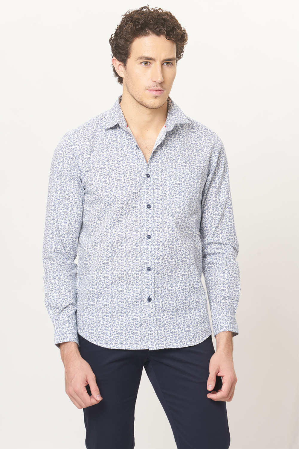 BASICS SLIM FIT PRINTED SHIRT