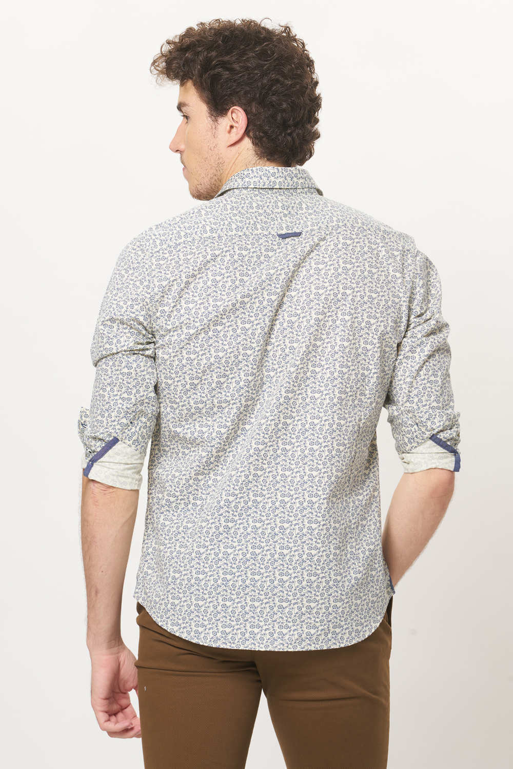 BASICS SLIM FIT PRINTED SHIRT