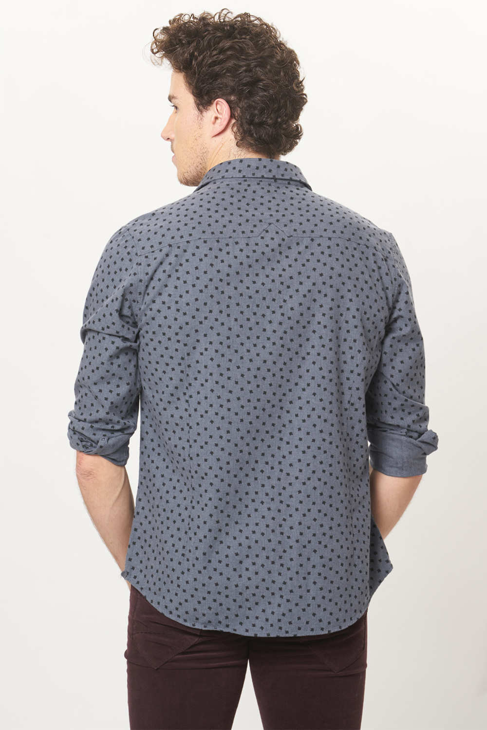 BASICS SLIM FIT PRINTED SHIRT