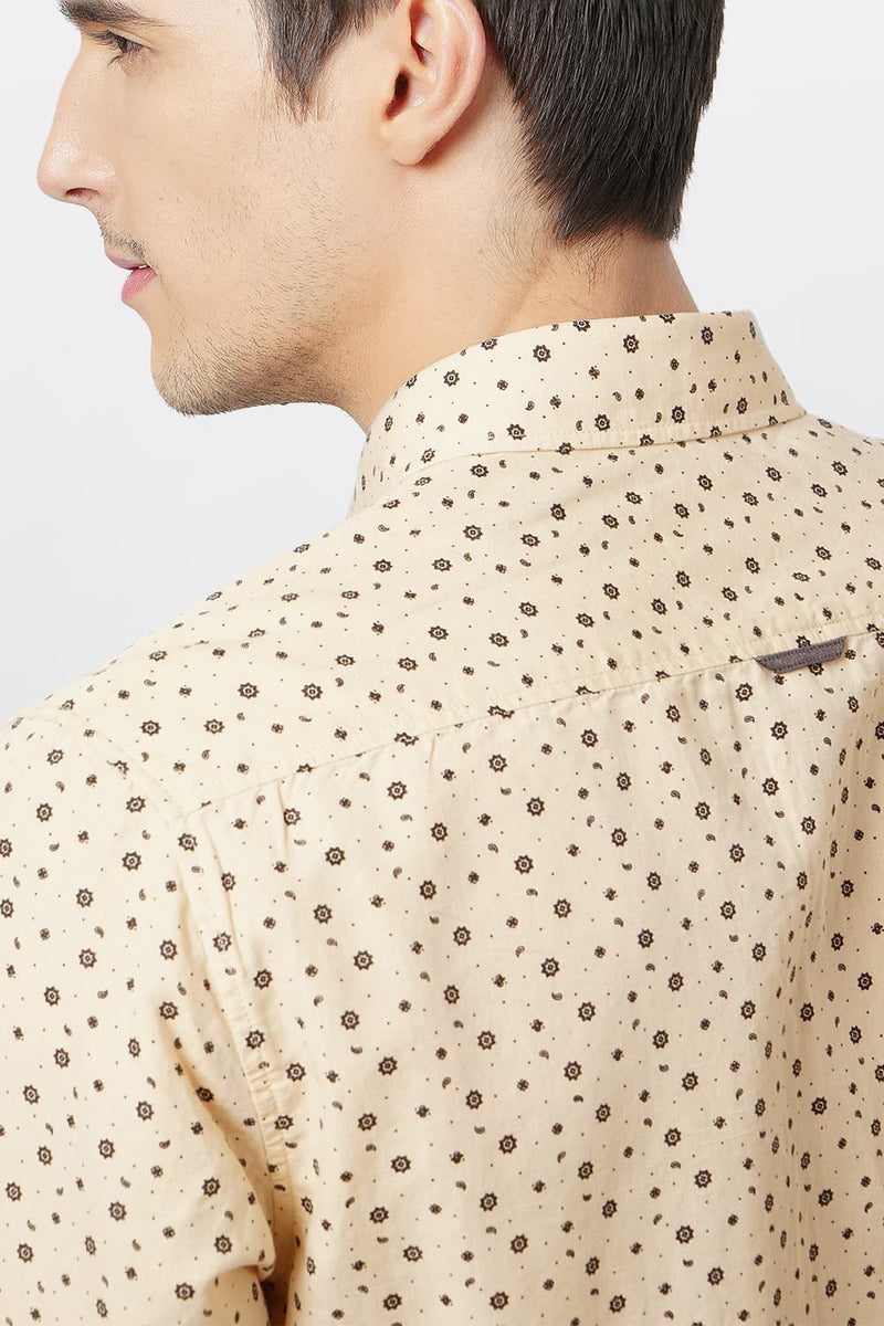 BASICS SLIM FIT PRINTED SHIRT