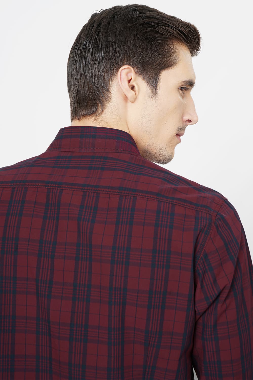 BASICS SLIM FIT CHECKS SHIRT