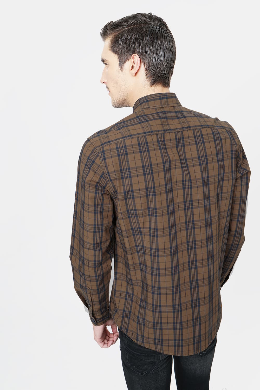 BASICS SLIM FIT CHECKS SHIRT