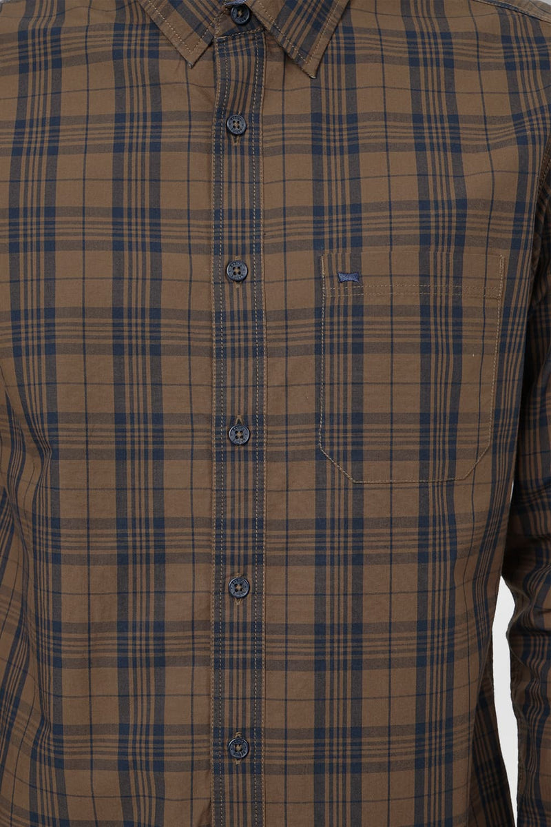 BASICS SLIM FIT CHECKS SHIRT