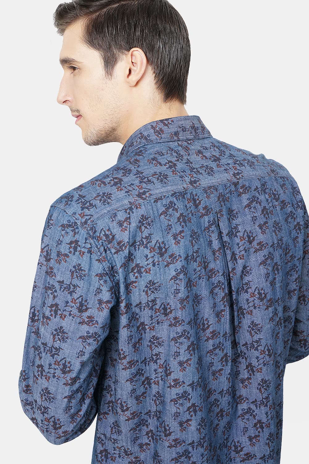 BASICS SLIM FIT FLORAL PRINTED SHIRT