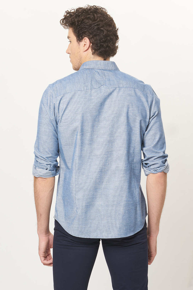 BASICS SLIM FIT CORDUROY SHIRT