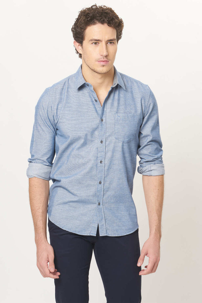 BASICS SLIM FIT CORDUROY SHIRT