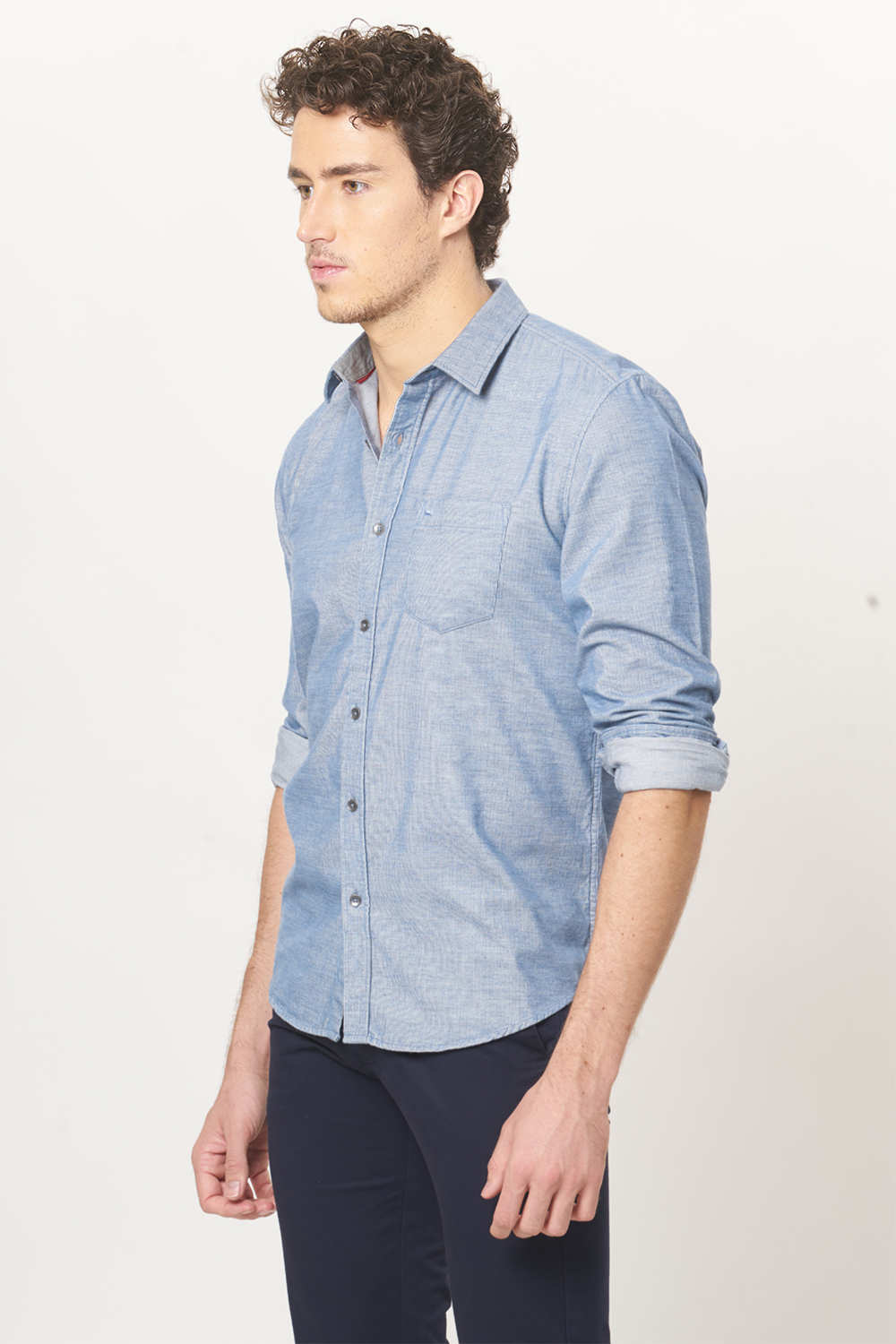 BASICS SLIM FIT CORDUROY SHIRT