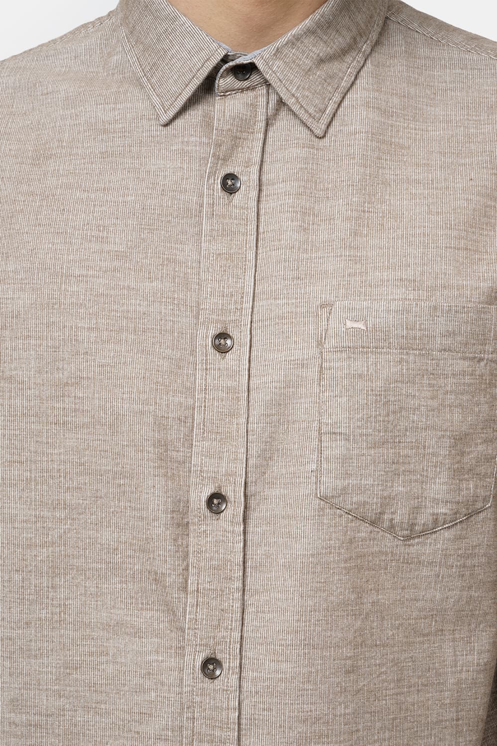 BASICS SLIM FIT CORDUROY SHIRT