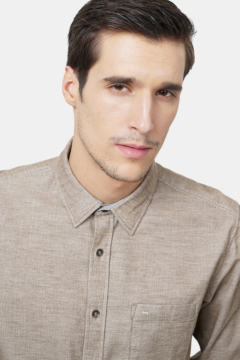 BASICS SLIM FIT CORDUROY SHIRT