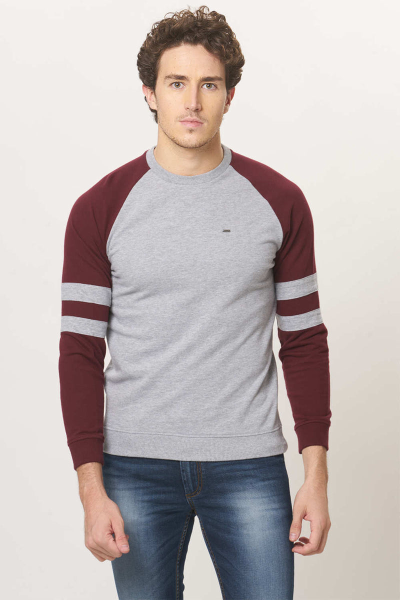 BASICS MUSCLE FIT CREW NECK PULLOVER