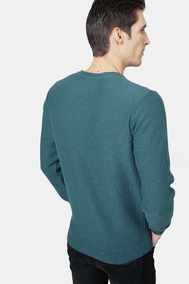 BASICS MUSCLE FIT CREW NECK SWEATER